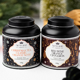 Набор зимний чай черный "Christmas tea classic orange note" и чай фруктовый "Red wine orange cinnamon"